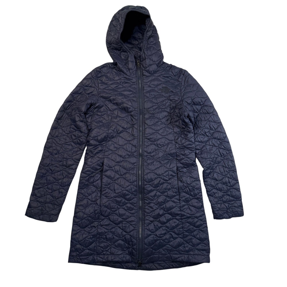 The North Face Thermoball Parka‎ Womens Small Navy Blue Quilted Hooded Jacket